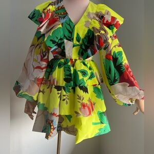 Vibrant Floral Puffer Jacket